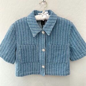 HOUSE OF HARLOW 1960 | Tweed Cotton Top